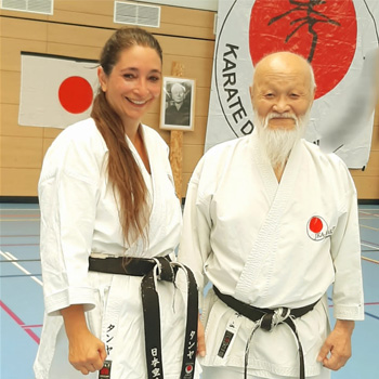 Tanja Waldherr (links); Shihan Ochi Sensei (rechts)