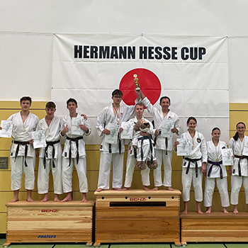 Gruppe von Preisträgern beim Hermann Hesse Cup in Calw