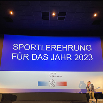 Bild der Sportlerehhrung 2024 der Stad Vierneim